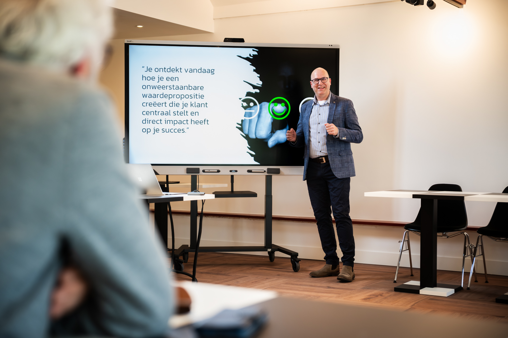 Patrick Kooij geeft een training over waardeproposities